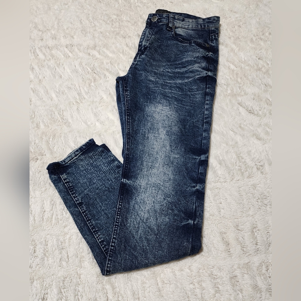Men's Encrypted Blue Jeans, Size 32/32